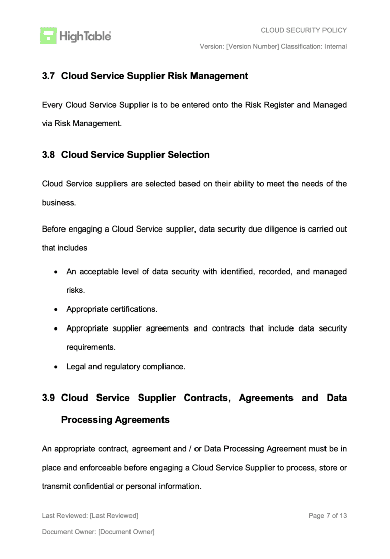 How to write an ISO 27001 Cloud Security Policy [+ Templates]