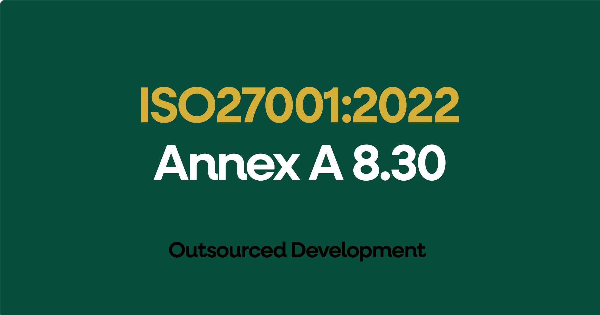ISO 27001-2022 Annex A 8.30 Outsourced Development