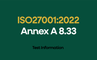 ISO 27001:2022 Annex A 8.33 Test Information Explained