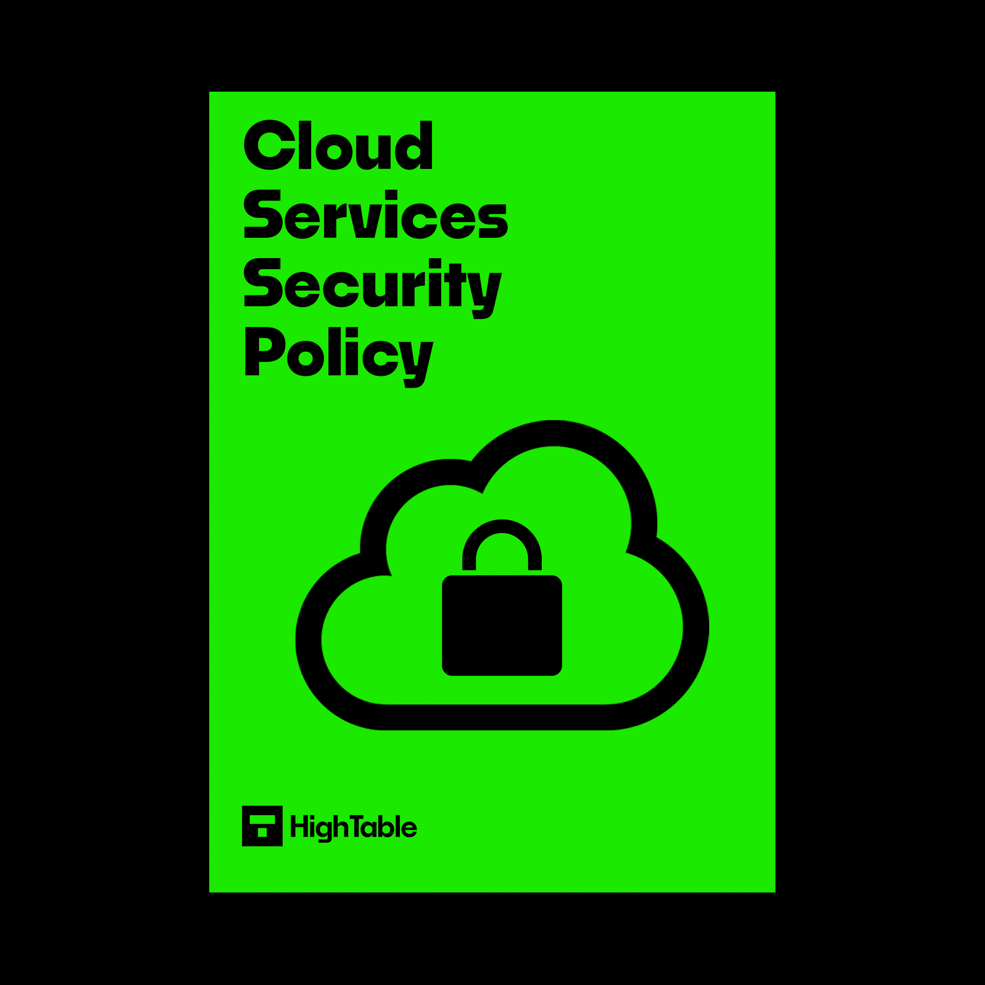 ISO 27001 Cloud Security Policy