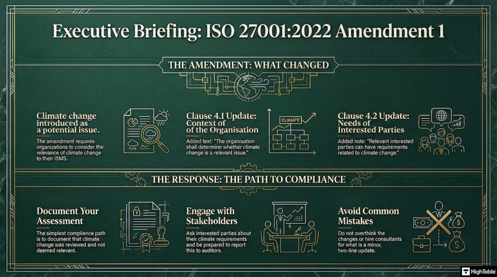 ISO27001-2022 Amendment 1 Climate Action Changes Strategic Briefing