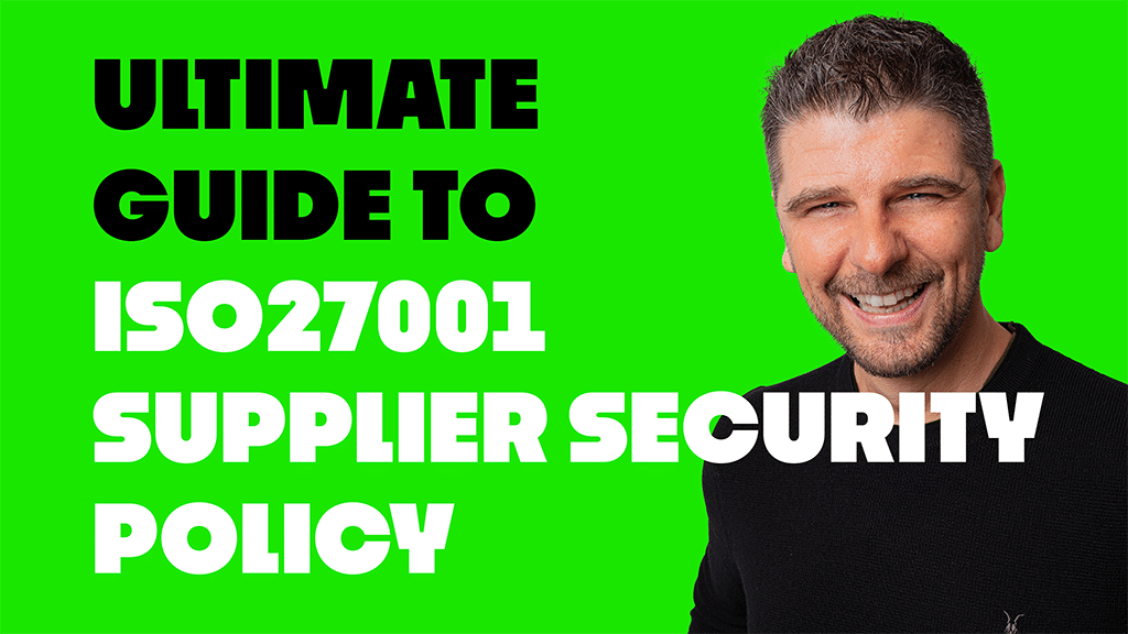 ISO 27001 Supplier Security Policy