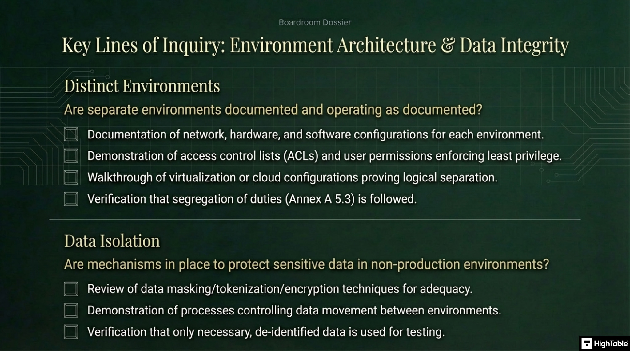 ISO 27001 Annex A 8.31 Separation of Development, Test and Production Environments - how to pass the audit - what the auditor will check
