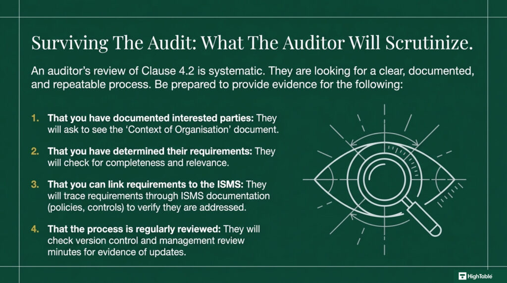 ISO 27001-2022 Clause 4.2 Understanding The Needs And Expectations of Interested Parties Explained - What the auditor looks for - 13