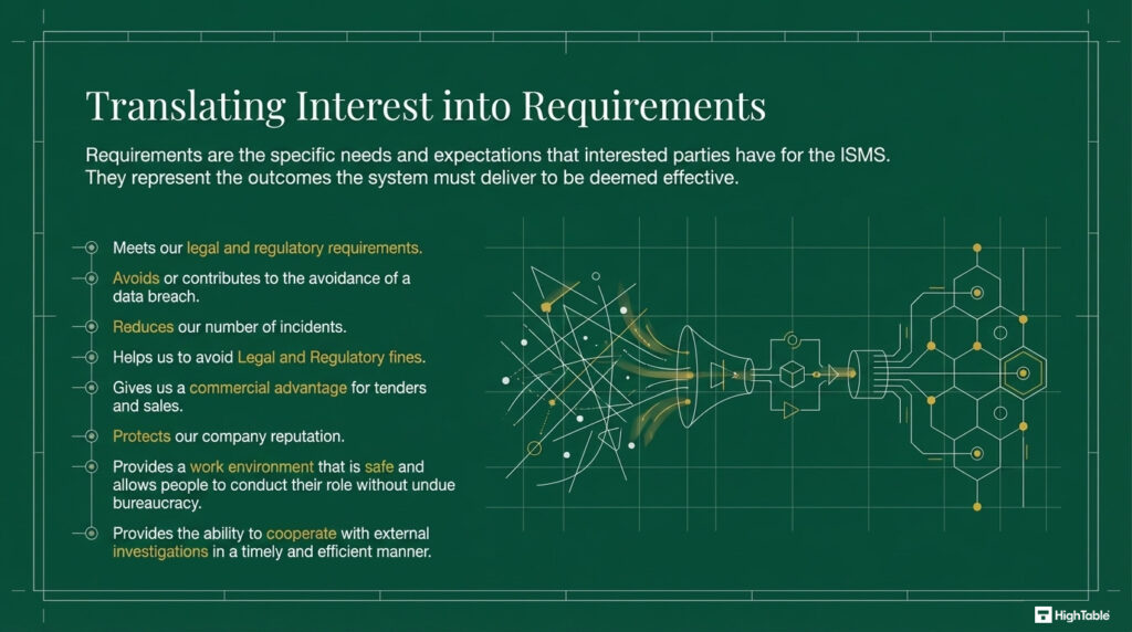 ISO 27001-2022 Clause 4.2 Understanding The Needs And Expectations of Interested Parties Explained - how to define interested parties requirements - 6