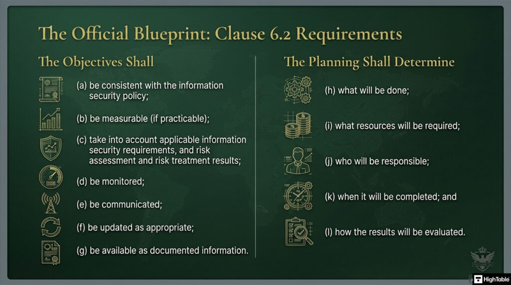 ISO 27001 Clause 6.2 Control Objective