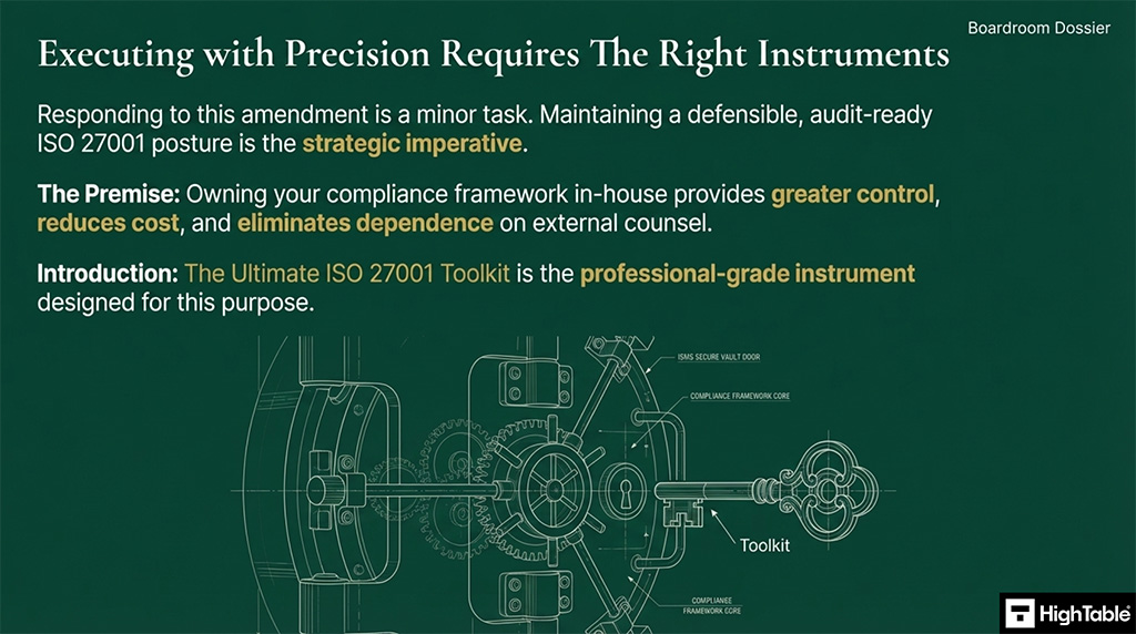 ISO27001-2022 Amendment 1 Climate Action Changes - the ISO 27001 toolkit solution