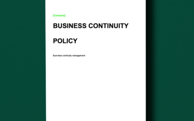 ISO 27001 Business Continuity Policy Explained + Template