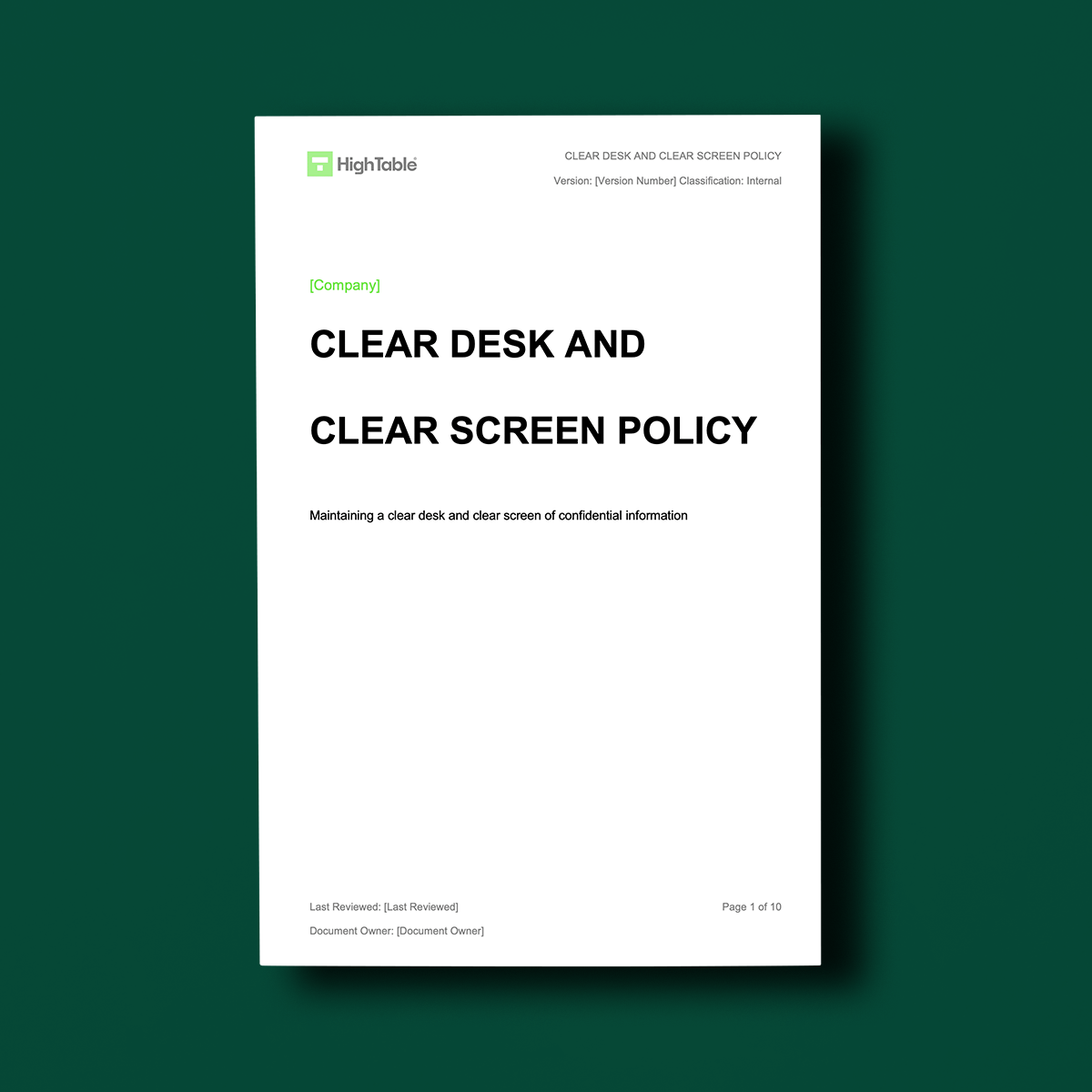ISO 27001 Clear Desk and Clear Screen Policy Explained + Template