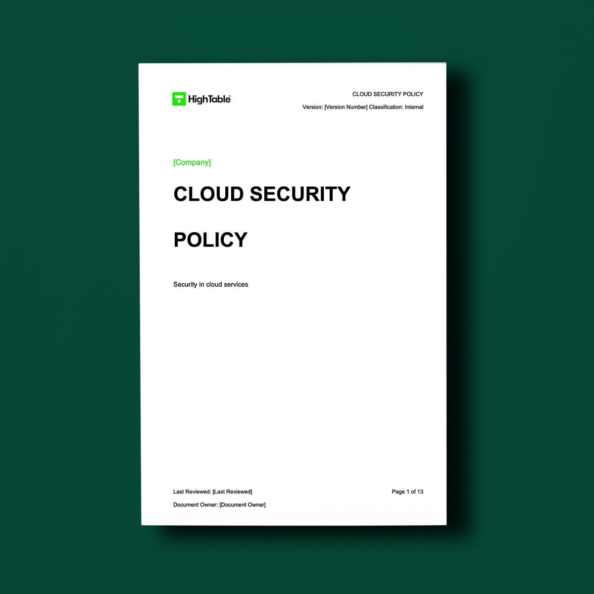 ISO 27001 Cloud Security Policy: Explained + Template