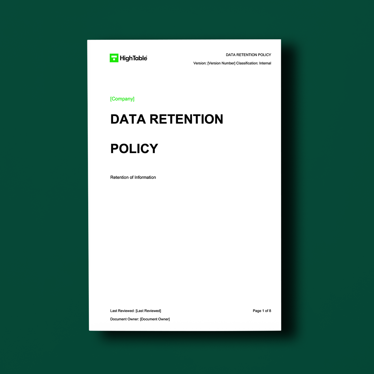 ISO 27001 Data Retention Policy Explained + Template