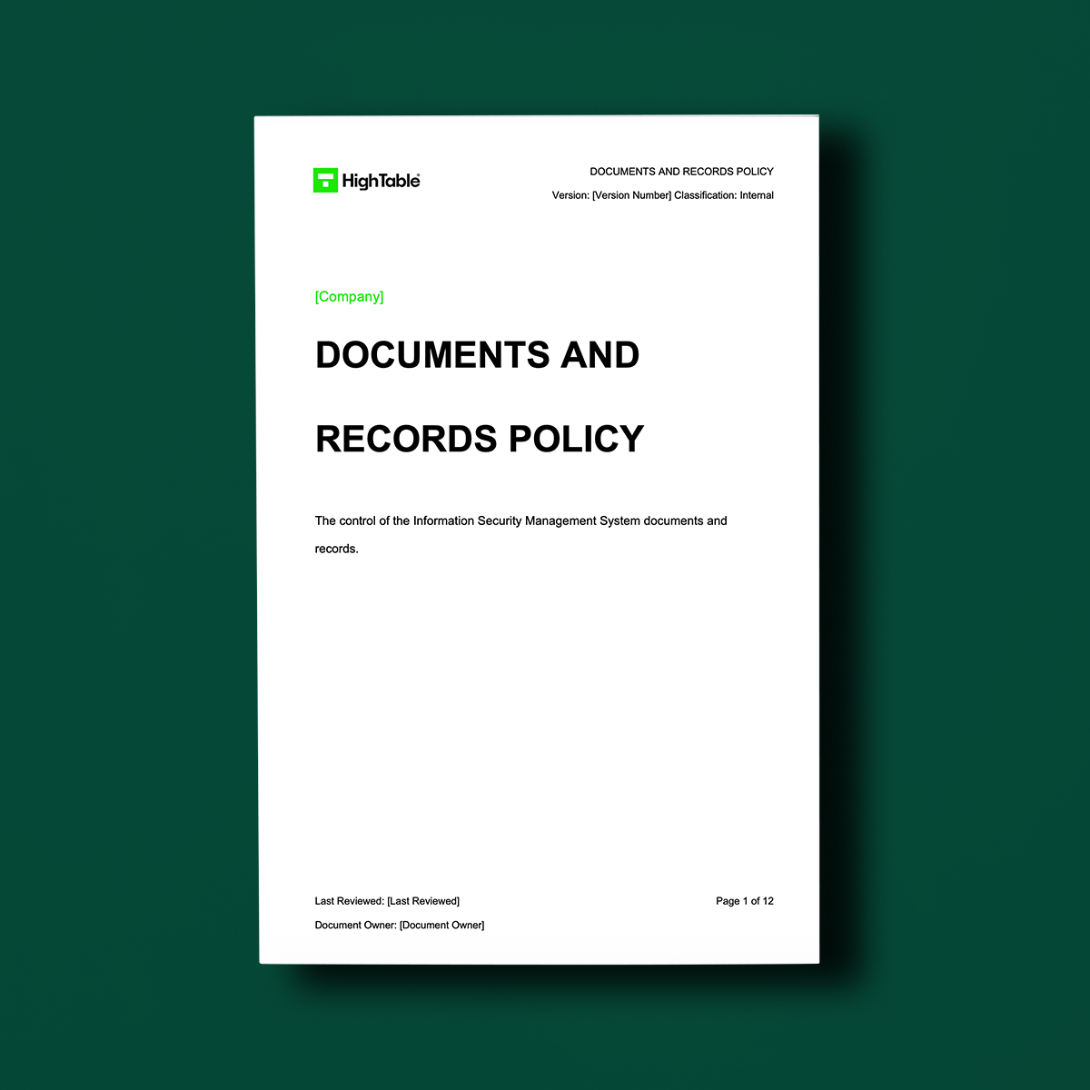 ISO 27001 Document and Record Policy Explained + Template