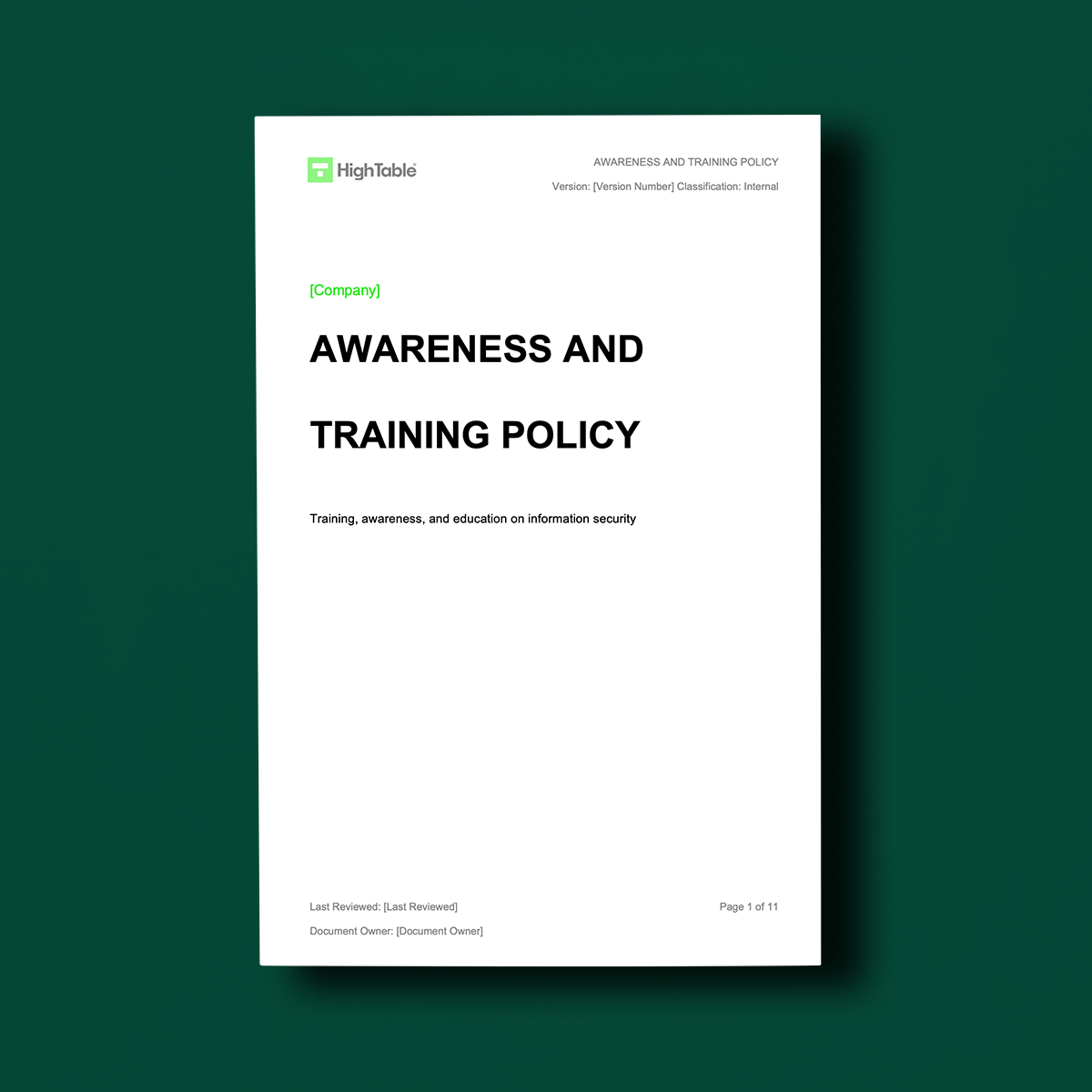 ISO 27001 Security Training and Awareness Policy Explained + Template