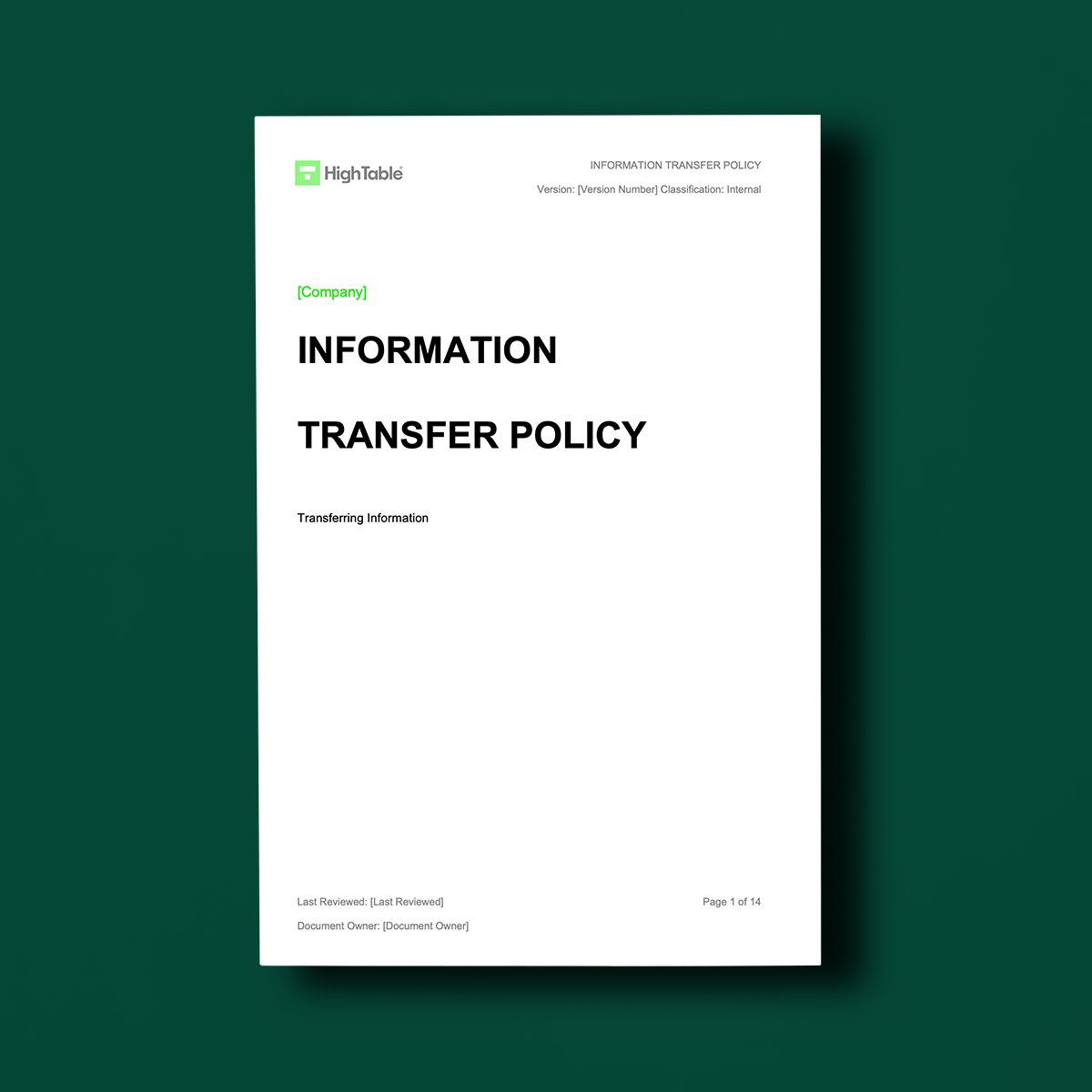 ISO 27001 Information Transfer Policy Explained + Template