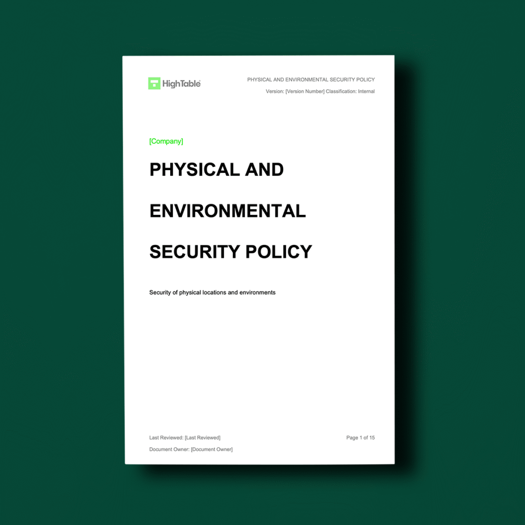 physical security policy template