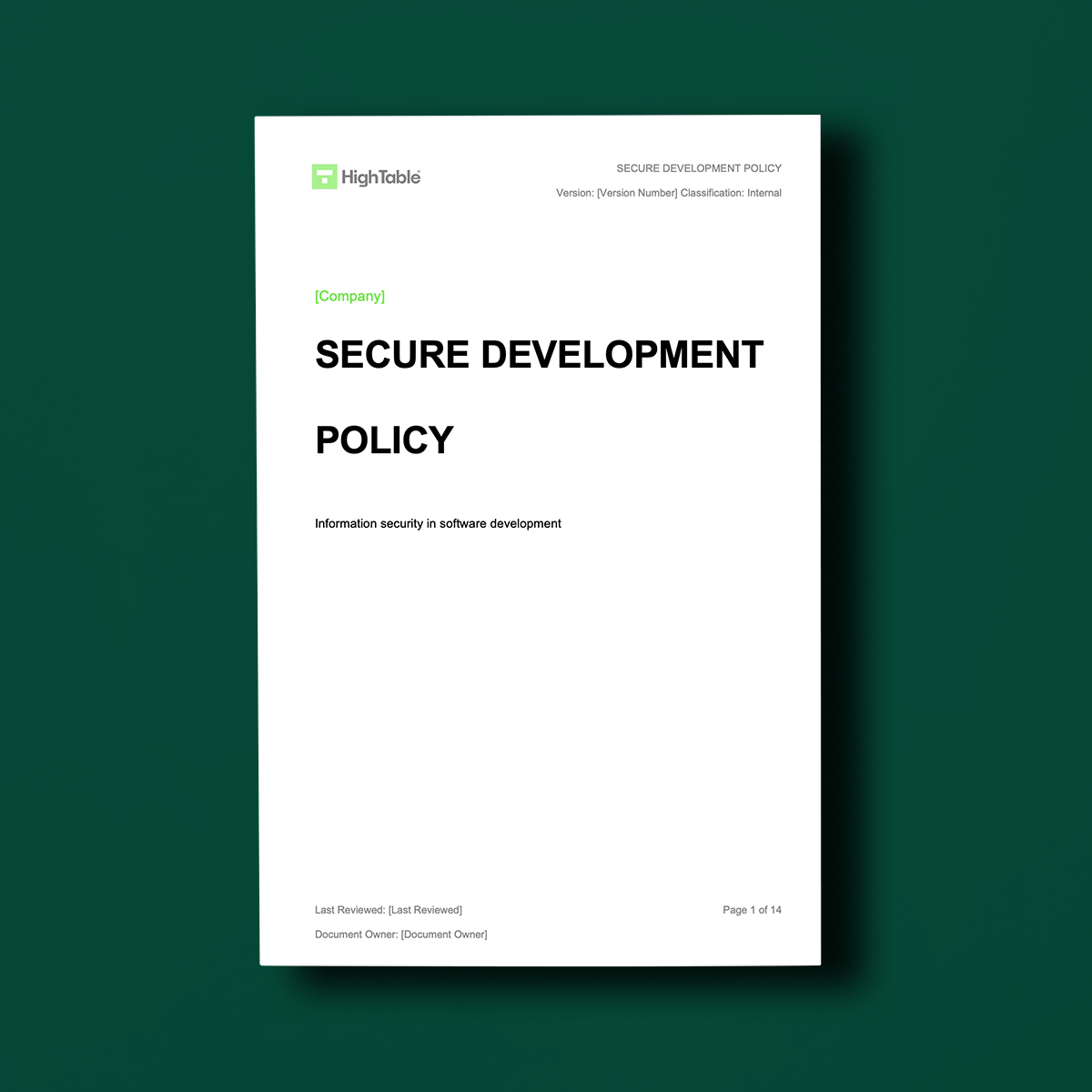secure development policy template secure development policy template