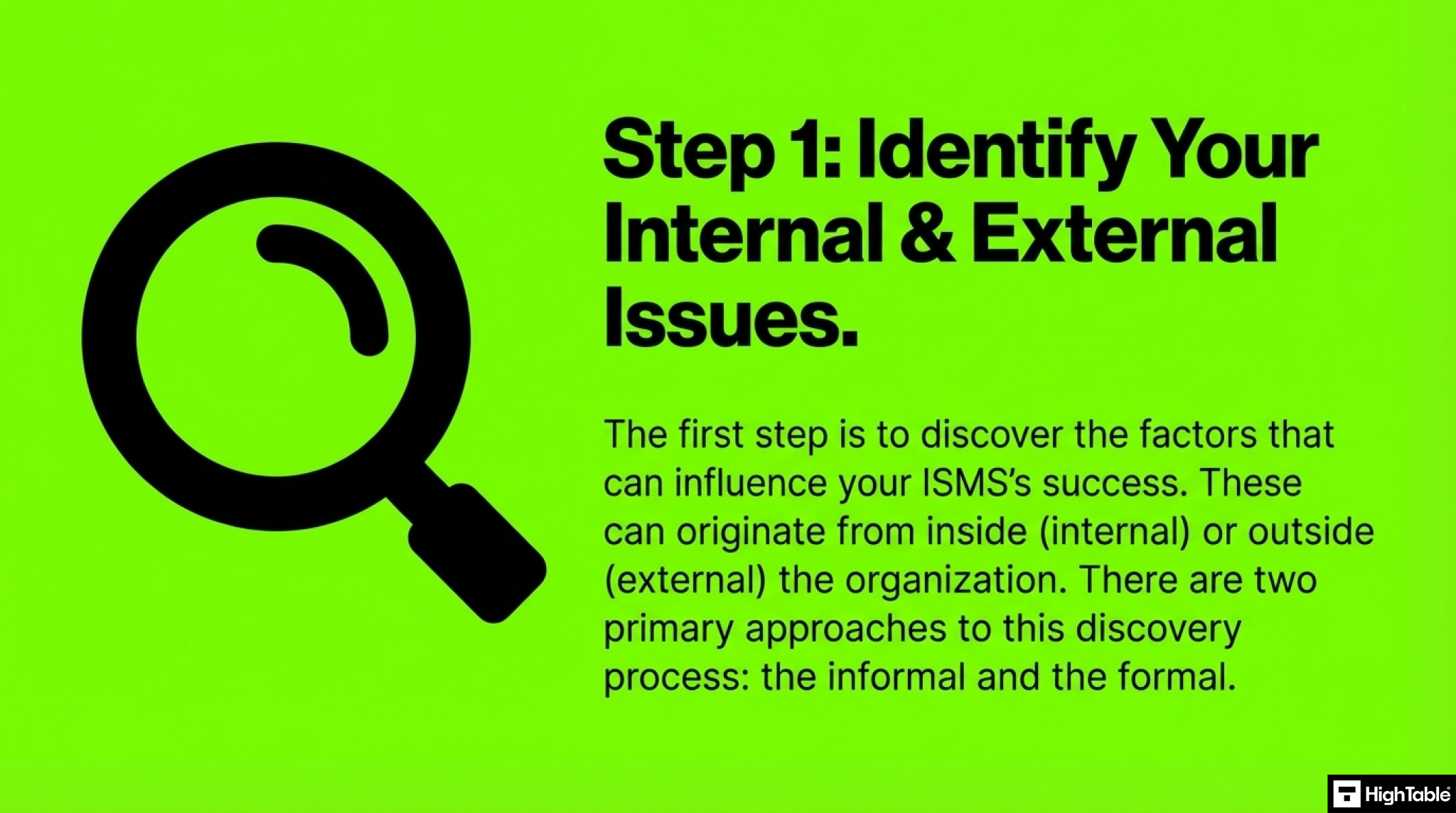 How to implement ISO 27001 Clause 4.1 - Step 1 - identify internal and external issues