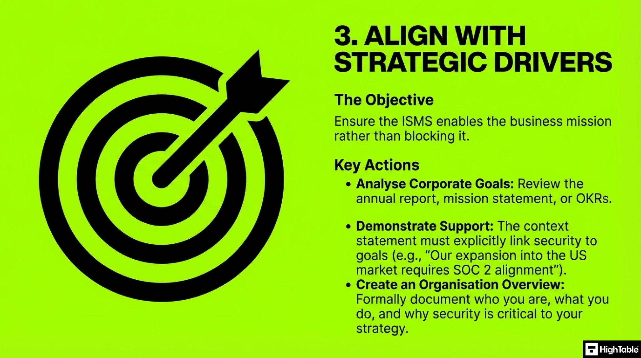 ISO 27001 Clause 4.1 Implementation Checklist - align with strategic drivers
