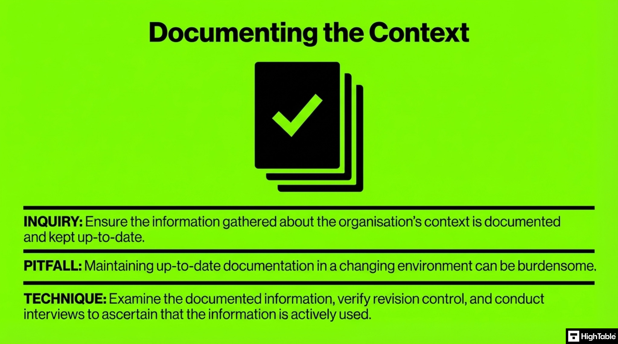 how to audit ISO 27001 clause 4.1 - audit documented context